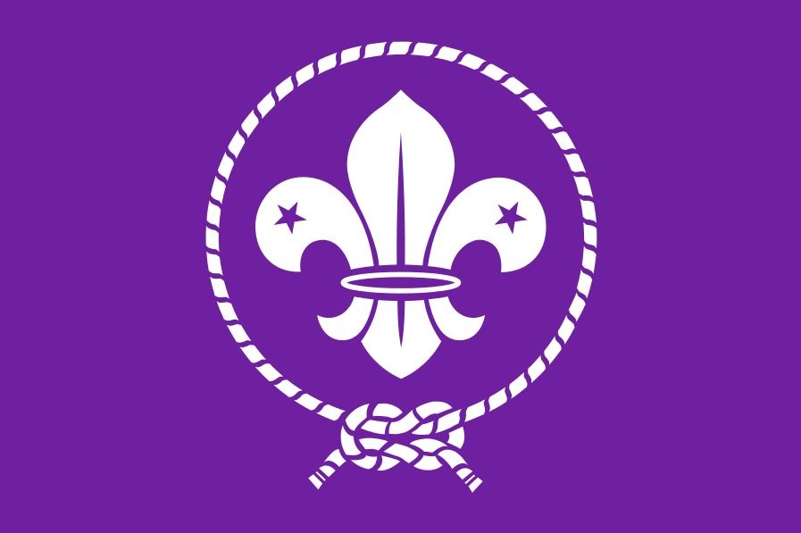 Flag of the World Organization of the Scout Movement.  Logo Copyright ©  Boy Scouts of America.